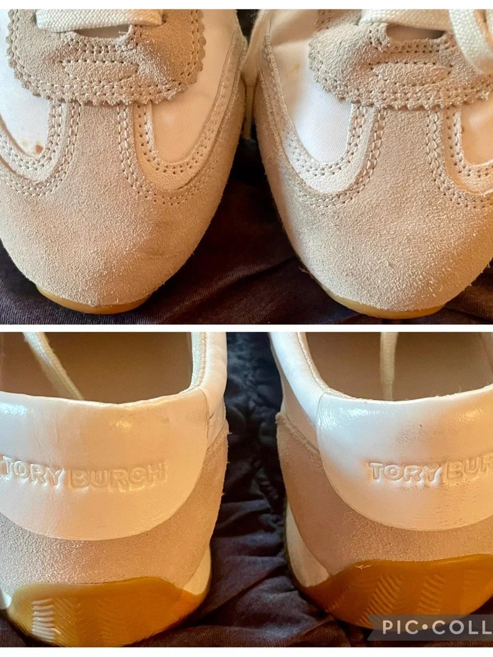 Tory Burch Hank Suede-Trim Sneakers- Sz. 9.5
